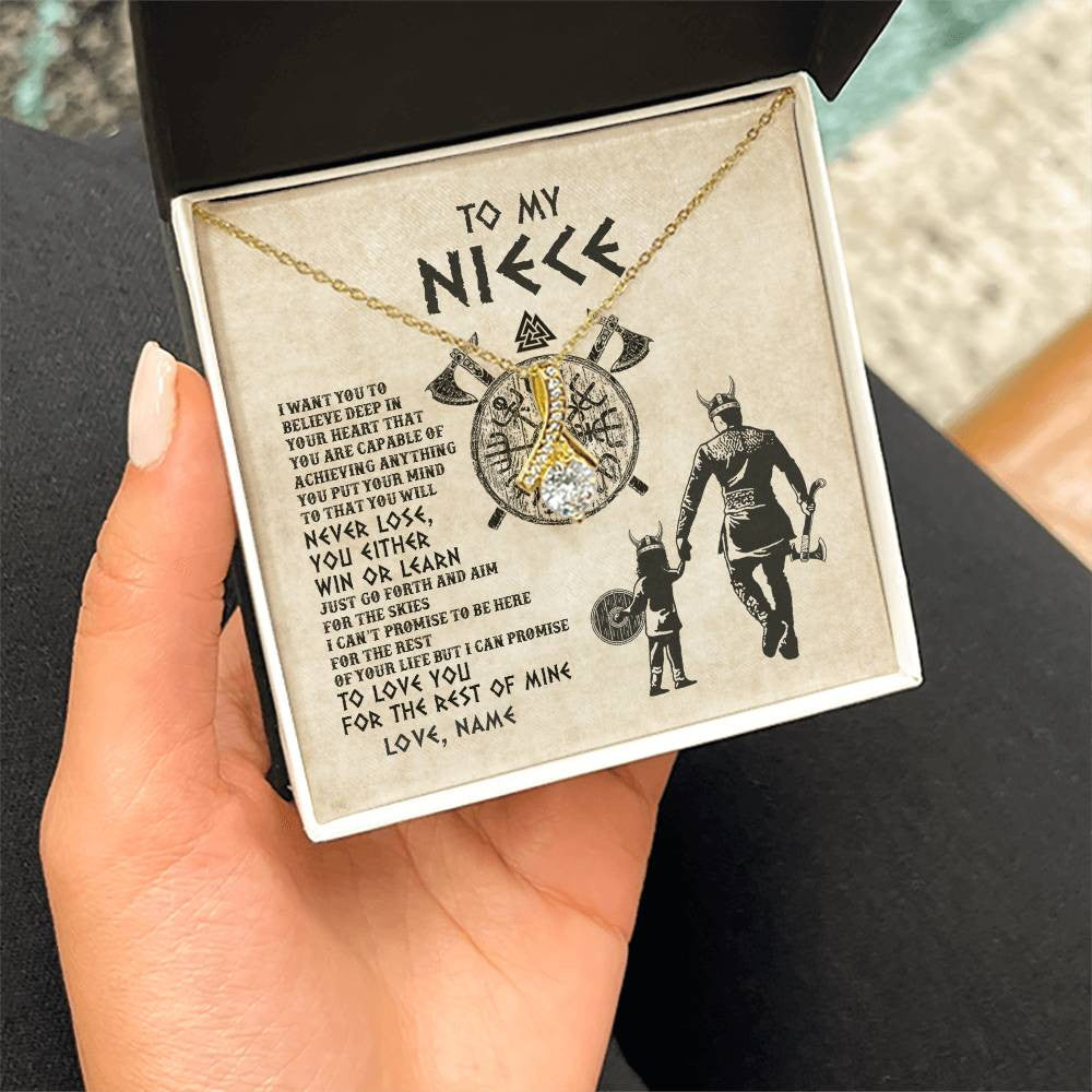 Personalized To My Niece Necklace From Uncle You Will Never Lose Viking Niece Birthday Graduation Thanksgiving Valentines Christmas Customized Message Card