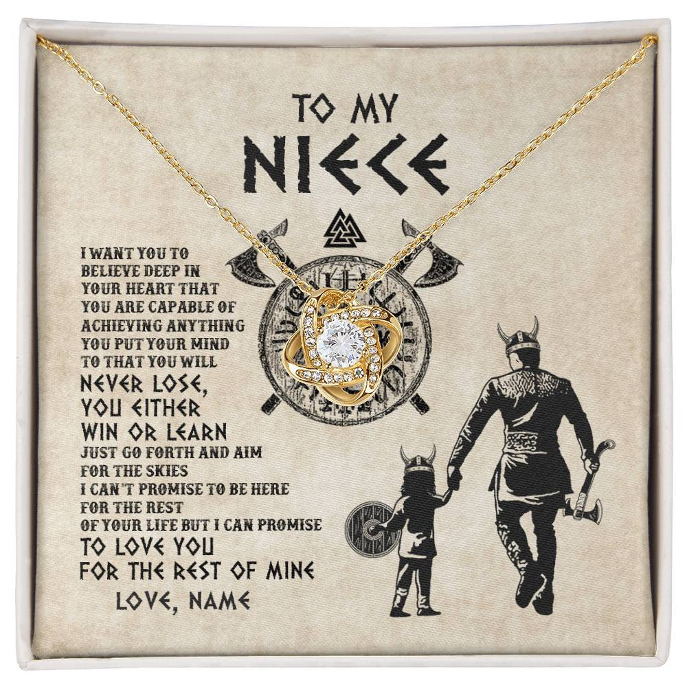Personalized To My Niece Necklace From Uncle You Will Never Lose Viking Niece Birthday Graduation Thanksgiving Valentines Christmas Customized Message Card