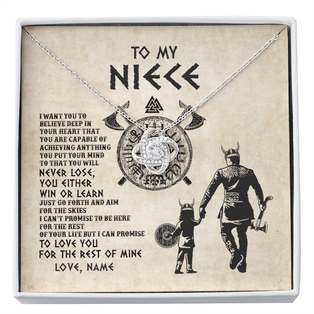 Personalized To My Niece Necklace From Uncle You Will Never Lose Viking Niece Birthday Graduation Thanksgiving Valentines Christmas Customized Message Card
