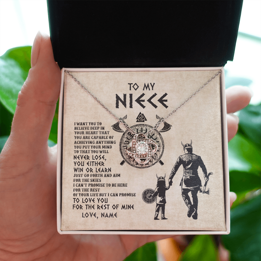 Personalized To My Niece Necklace From Uncle You Will Never Lose Viking Niece Birthday Graduation Thanksgiving Valentines Christmas Customized Message Card