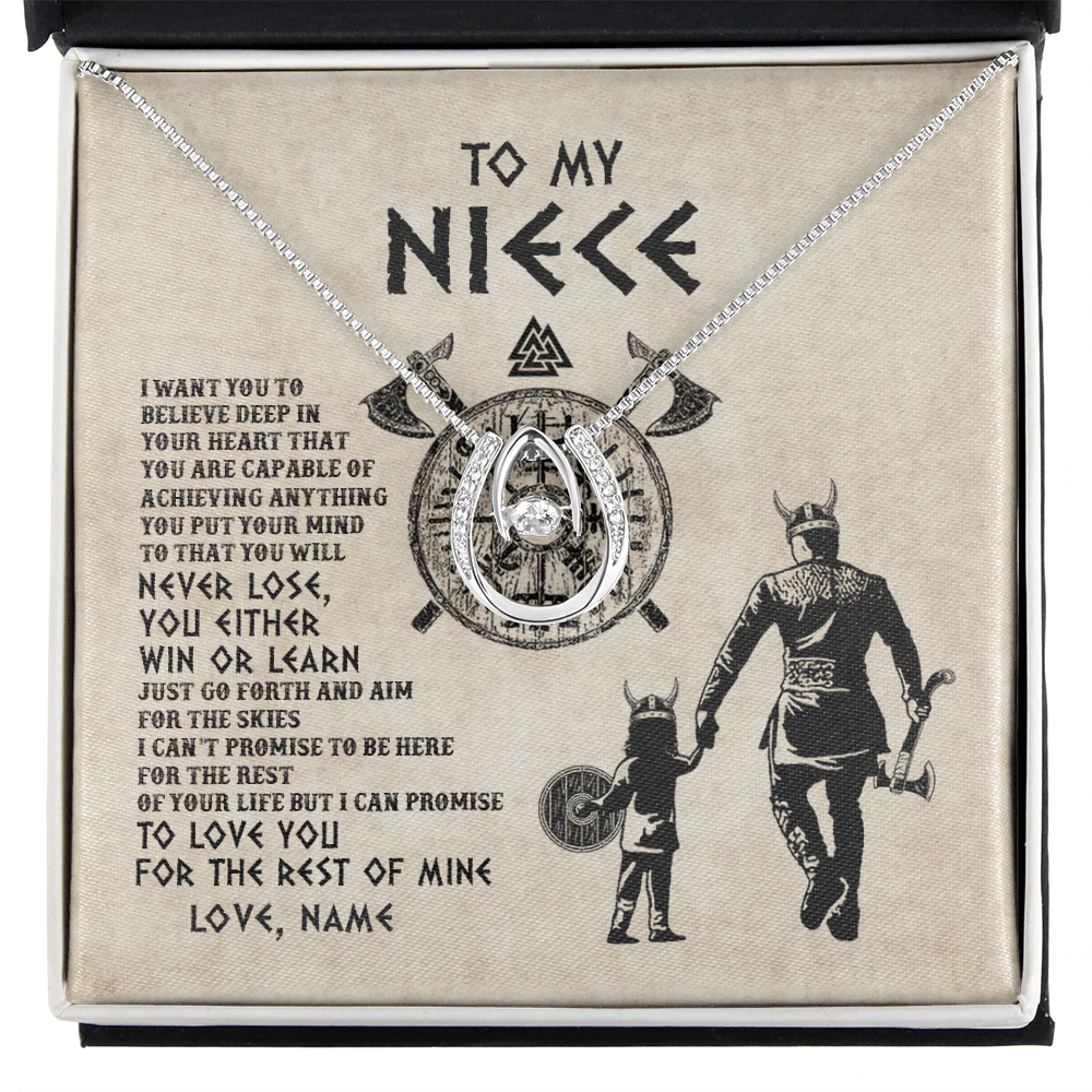 Personalized To My Niece Necklace From Uncle You Will Never Lose Viking Niece Birthday Graduation Thanksgiving Valentines Christmas Customized Message Card