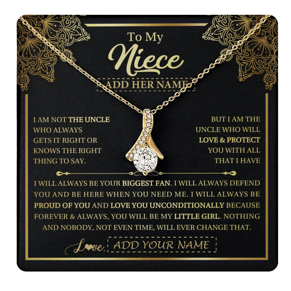 Personalized To My Niece Necklace From Uncle Your Biggest Fan Birthday Gifts For Niece Gifts Graduation Christmas Jewelry Customized Gift Box Message Card