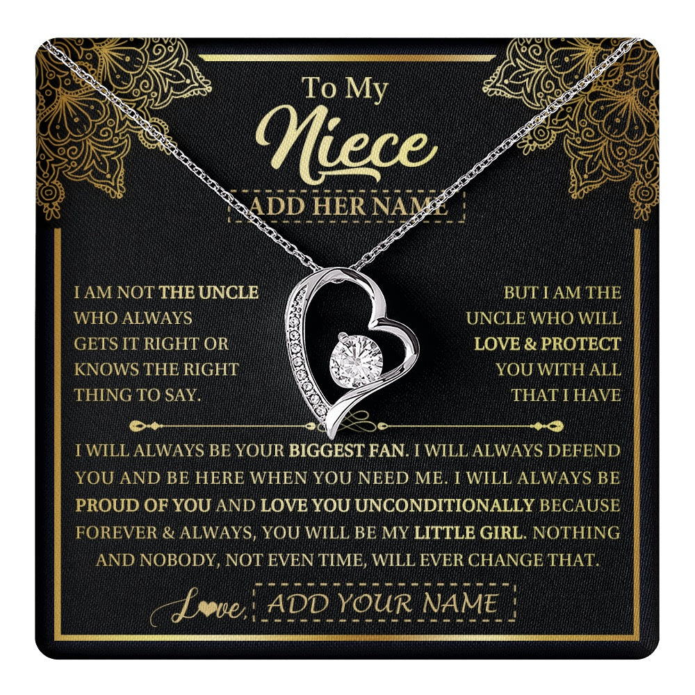 Personalized To My Niece Necklace From Uncle Your Biggest Fan Birthday Gifts For Niece Gifts Graduation Christmas Jewelry Customized Gift Box Message Card