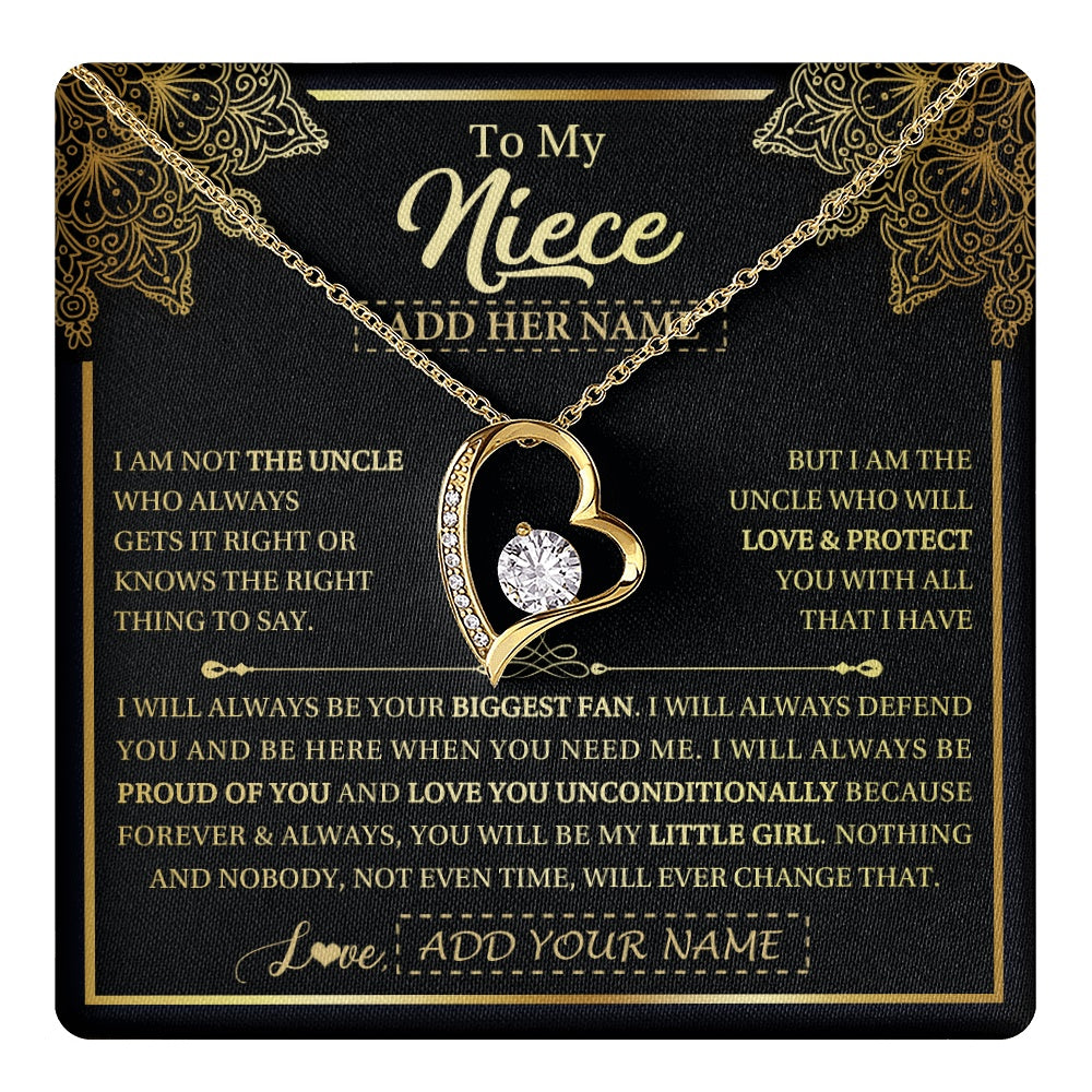 Personalized To My Niece Necklace From Uncle Your Biggest Fan Birthday Gifts For Niece Gifts Graduation Christmas Jewelry Customized Gift Box Message Card