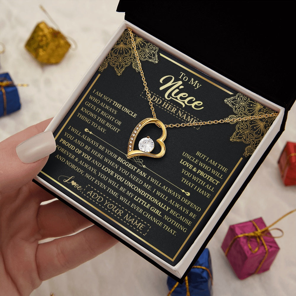 Personalized To My Niece Necklace From Uncle Your Biggest Fan Birthday Gifts For Niece Gifts Graduation Christmas Jewelry Customized Gift Box Message Card