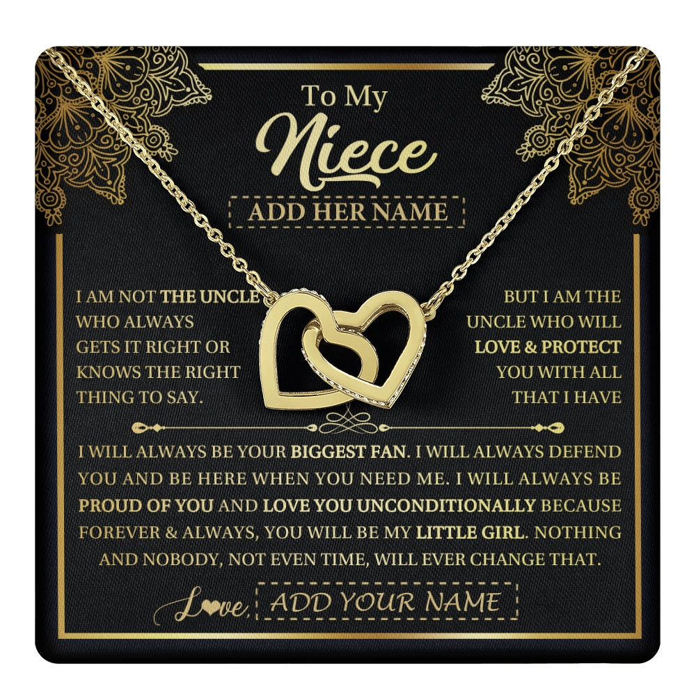 Personalized To My Niece Necklace From Uncle Your Biggest Fan Birthday Gifts For Niece Gifts Graduation Christmas Jewelry Customized Gift Box Message Card