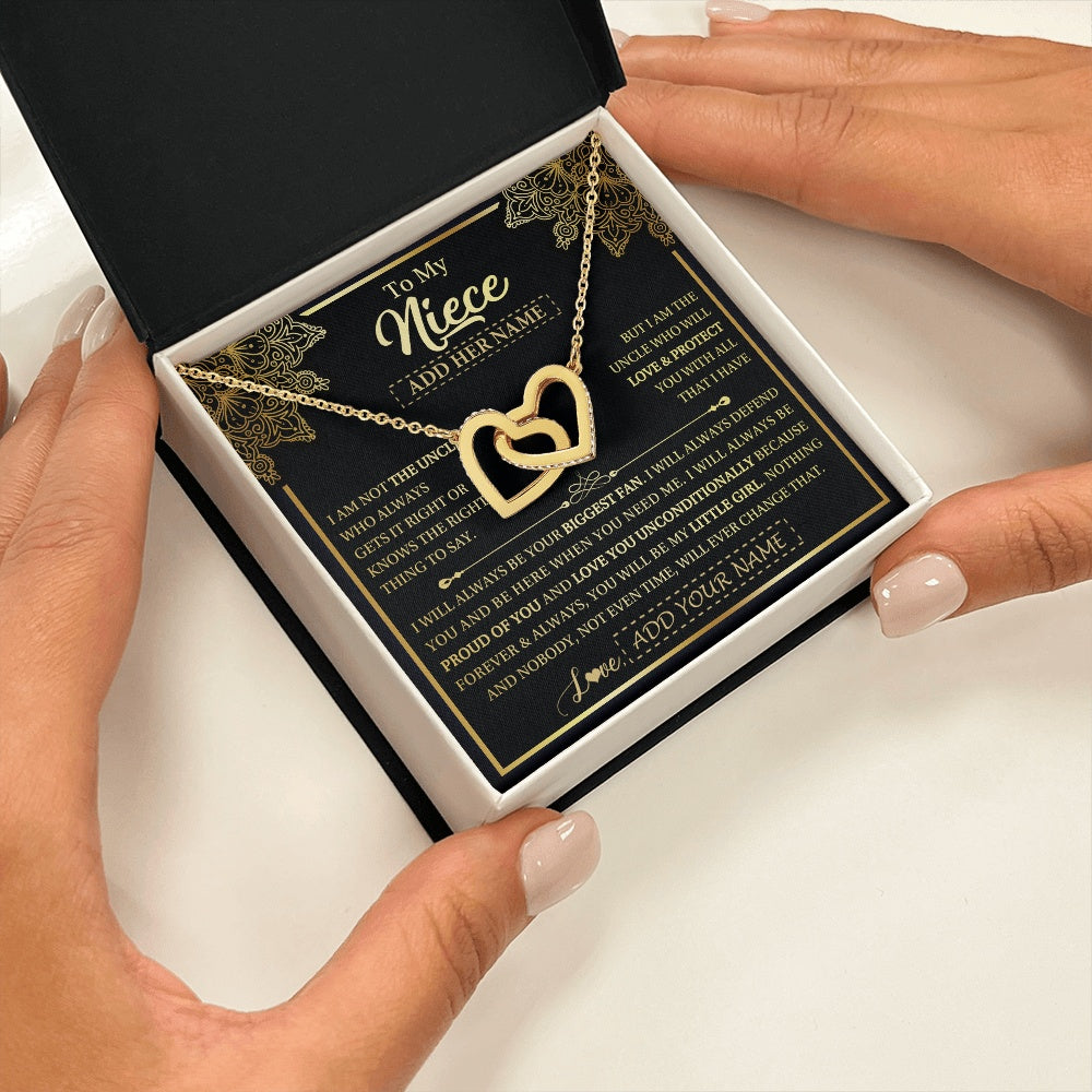 Personalized To My Niece Necklace From Uncle Your Biggest Fan Birthday Gifts For Niece Gifts Graduation Christmas Jewelry Customized Gift Box Message Card