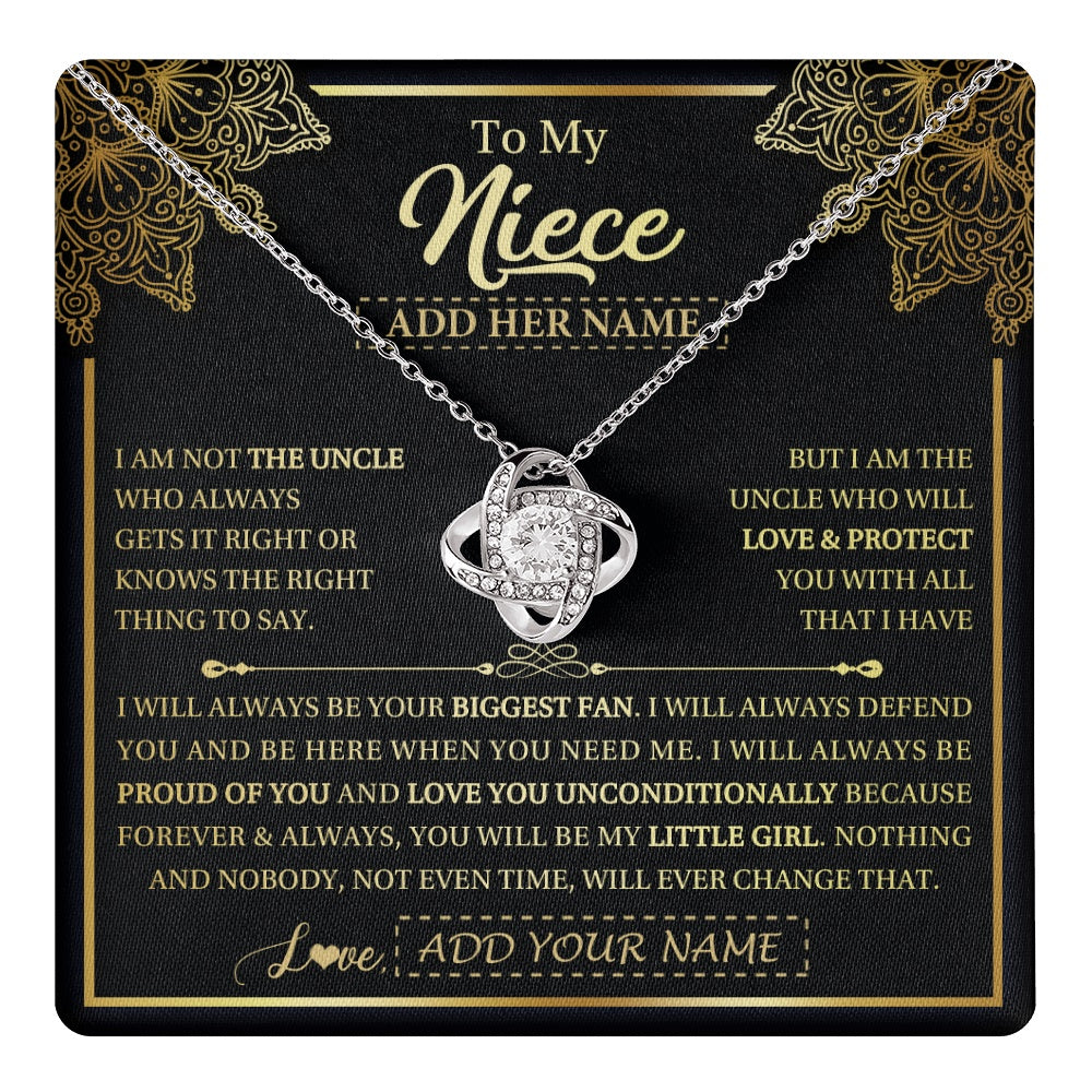 Personalized To My Niece Necklace From Uncle Your Biggest Fan Birthday Gifts For Niece Gifts Graduation Christmas Jewelry Customized Gift Box Message Card