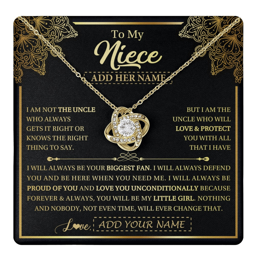 Personalized To My Niece Necklace From Uncle Your Biggest Fan Birthday Gifts For Niece Gifts Graduation Christmas Jewelry Customized Gift Box Message Card