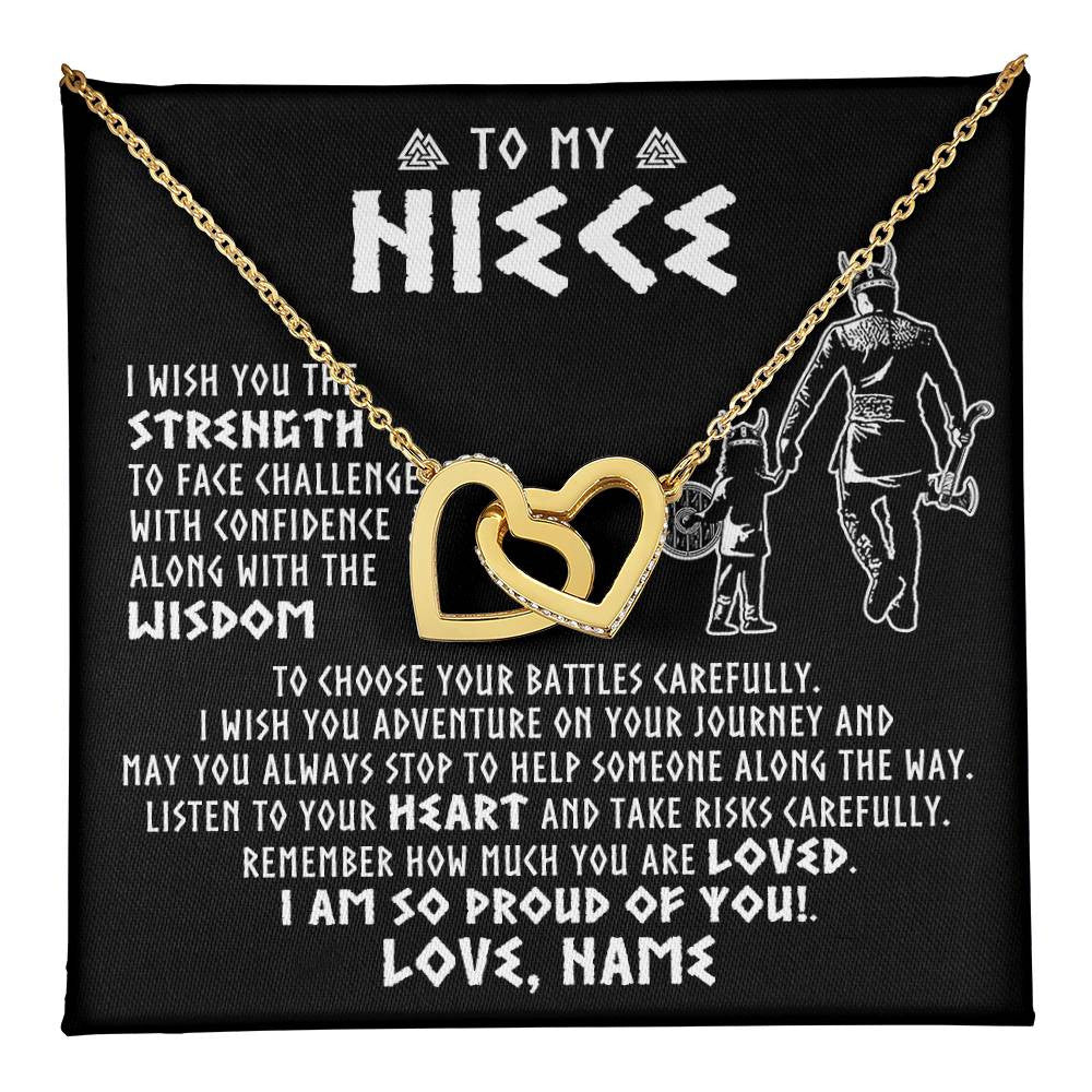 Personalized To My Niece Viking Necklace From Uncle I Am So Proud Of You Runes Viking Niece Birthday Christmas Customized Gift Box Message Card