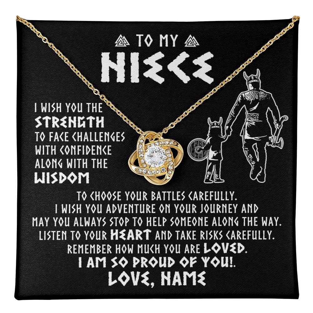 Personalized To My Niece Viking Necklace From Uncle I Am So Proud Of You Runes Viking Niece Birthday Christmas Customized Gift Box Message Card