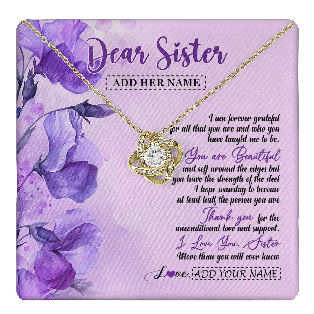 Personalized To My Sister Gifts Necklace Flower You Are Beautiful Gifts For Sister Birthday Gifts Sister Graduation Christmas Gift Box Message Card