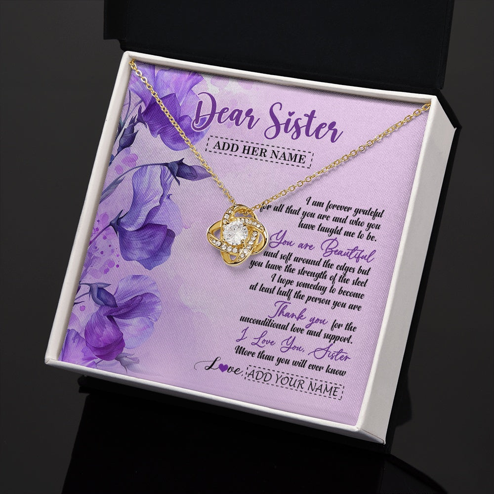Personalized To My Sister Gifts Necklace Flower You Are Beautiful Gifts For Sister Birthday Gifts Sister Graduation Christmas Gift Box Message Card