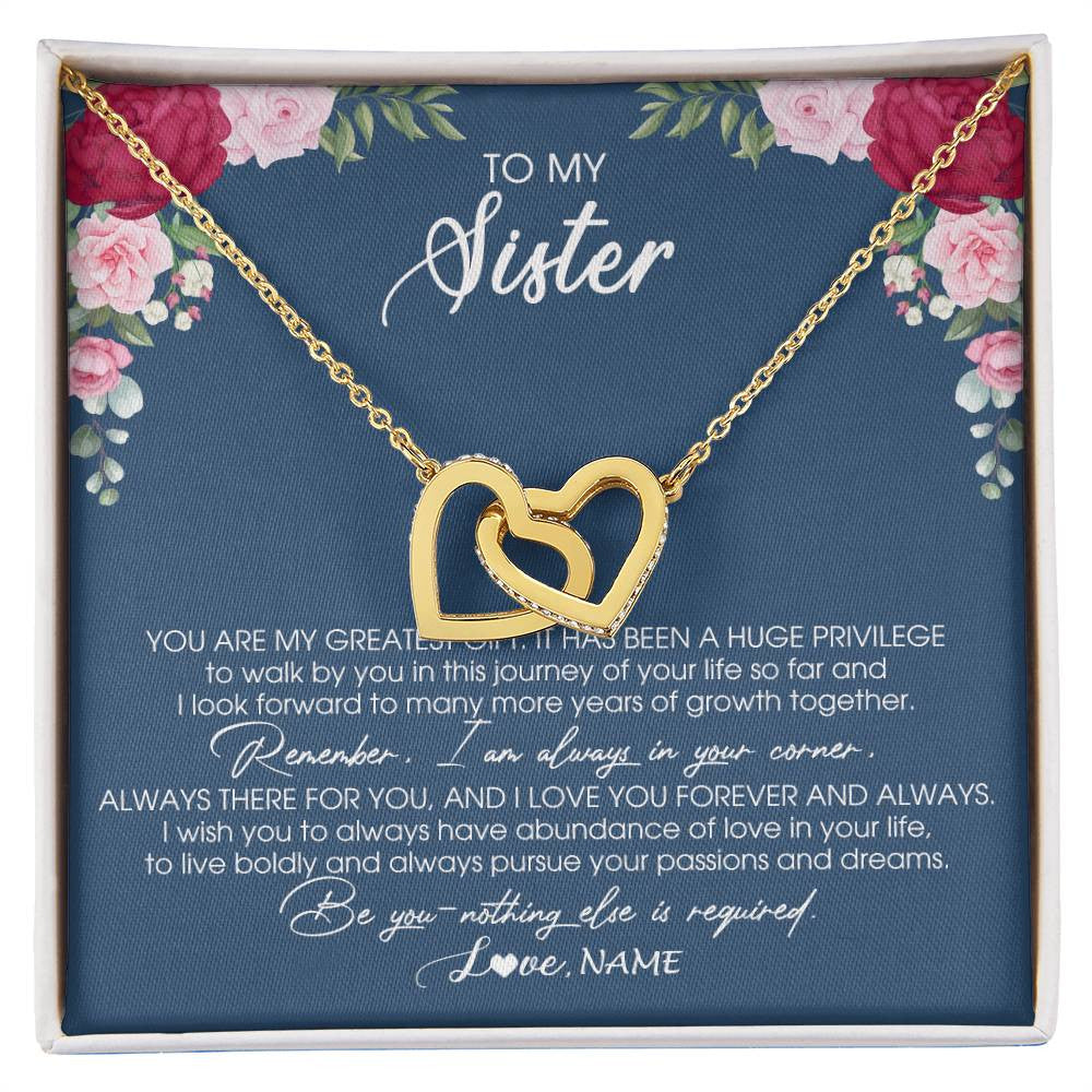 Personalized To My Sister Necklace From Brother Sister You Are My Greatest Gift Sister Birthday Christmas Customized Jewelry Gift Box Message Card