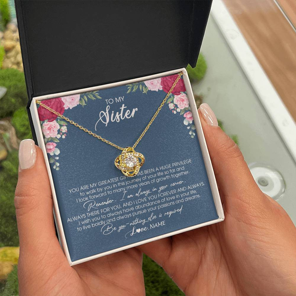 Personalized To My Sister Necklace From Brother Sister You Are My Greatest Gift Sister Birthday Christmas Customized Jewelry Gift Box Message Card
