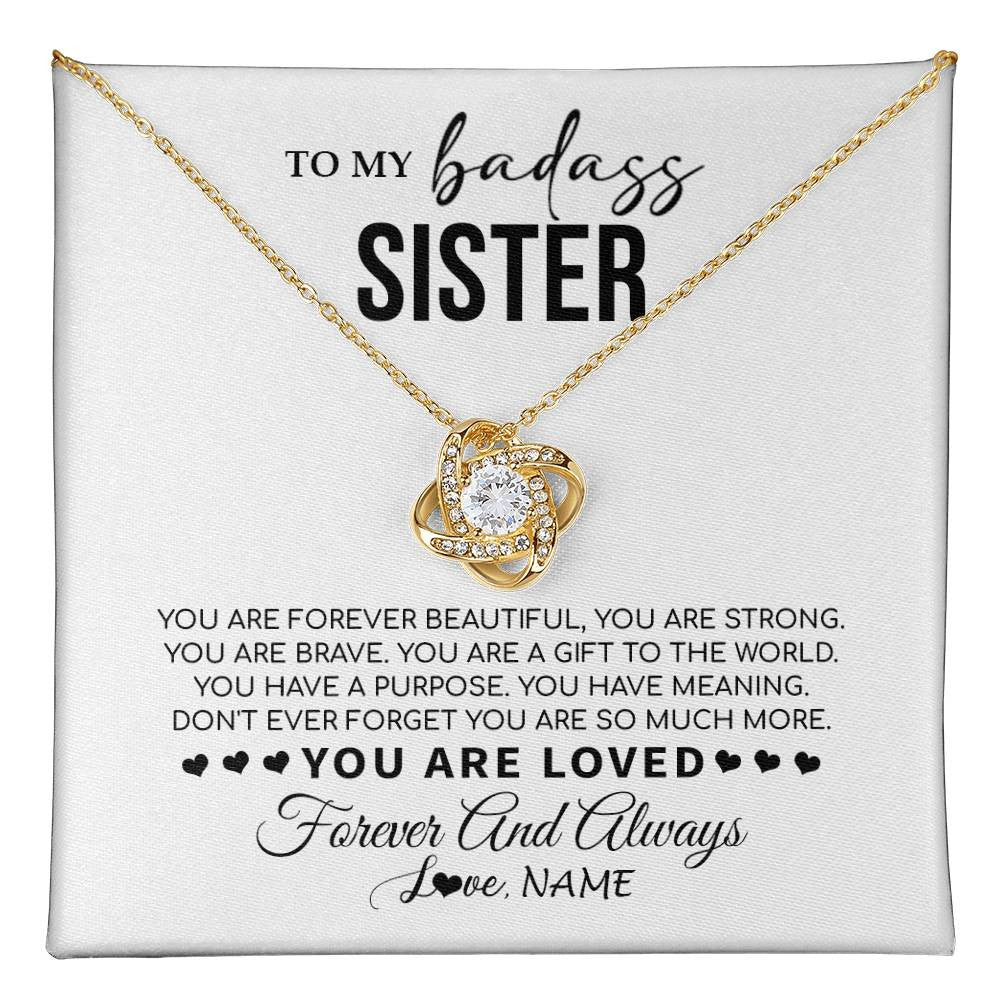 Personalized To My Sister Necklace From Family You Are Forever Beautiful Sister Birthday Graduation Christmas Customized Gift Box Message Card