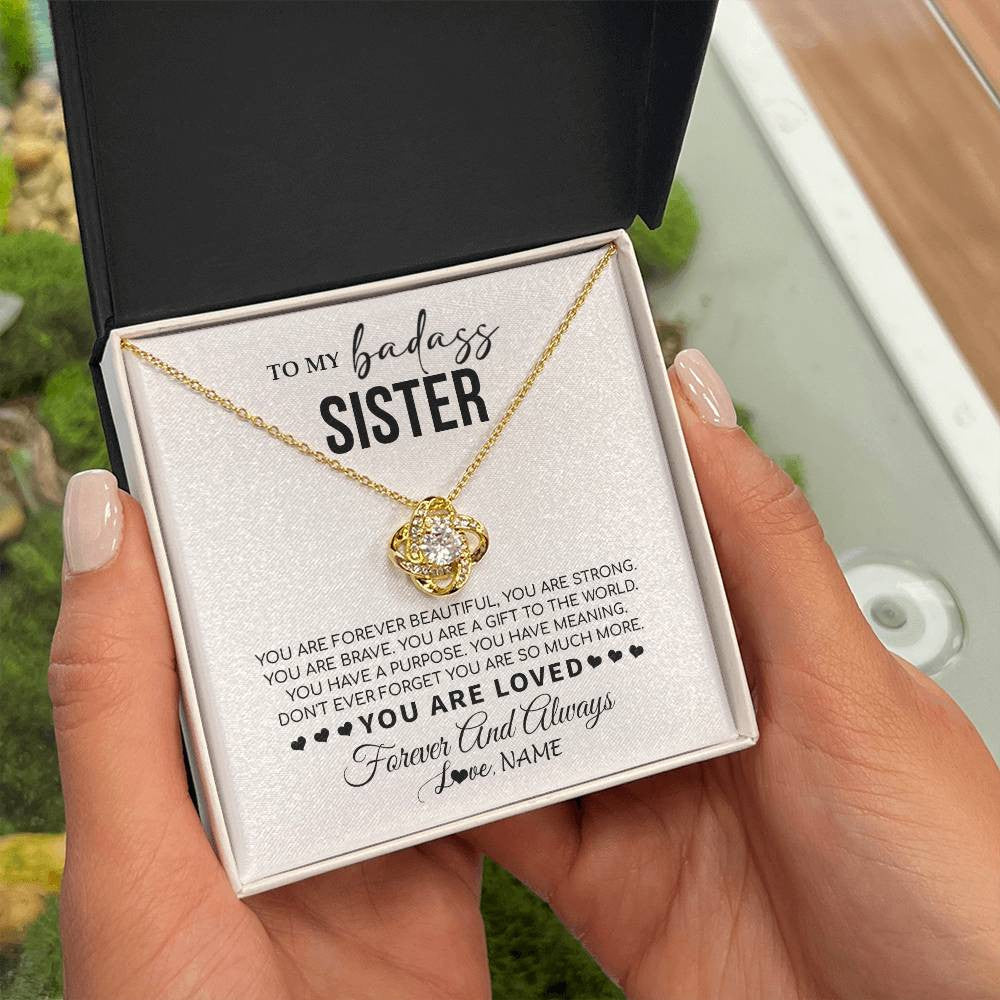 Personalized To My Sister Necklace From Family You Are Forever Beautiful Sister Birthday Graduation Christmas Customized Gift Box Message Card