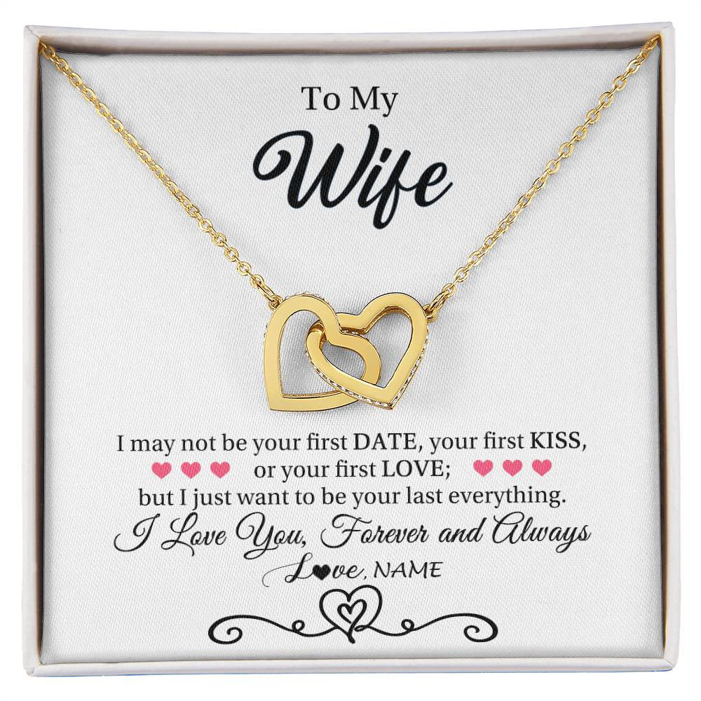 Personalized To My Wife Necklace For Women I Love You Wife From Husband Birthday Anniversary Wedding Valentines Pendant Customized Gift Box Message Card