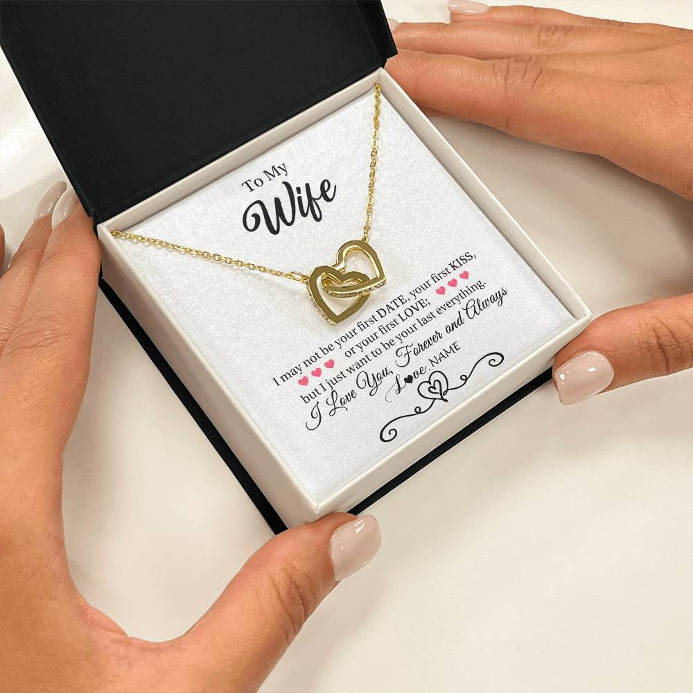 Personalized To My Wife Necklace For Women I Love You Wife From Husband Birthday Anniversary Wedding Valentines Pendant Customized Gift Box Message Card