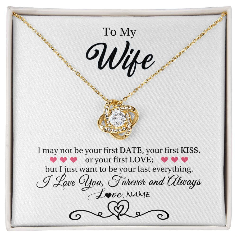 Personalized To My Wife Necklace For Women I Love You Wife From Husband Birthday Anniversary Wedding Valentines Pendant Customized Gift Box Message Card