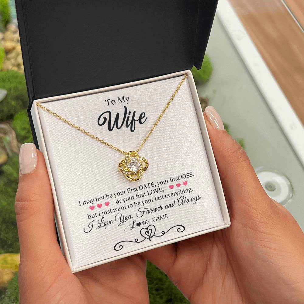 Personalized To My Wife Necklace For Women I Love You Wife From Husband Birthday Anniversary Wedding Valentines Pendant Customized Gift Box Message Card