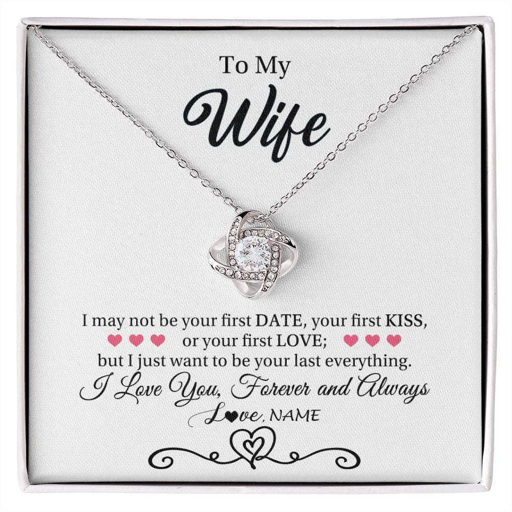 Personalized To My Wife Necklace For Women I Love You Wife From Husband Birthday Anniversary Wedding Valentines Pendant Customized Gift Box Message Card