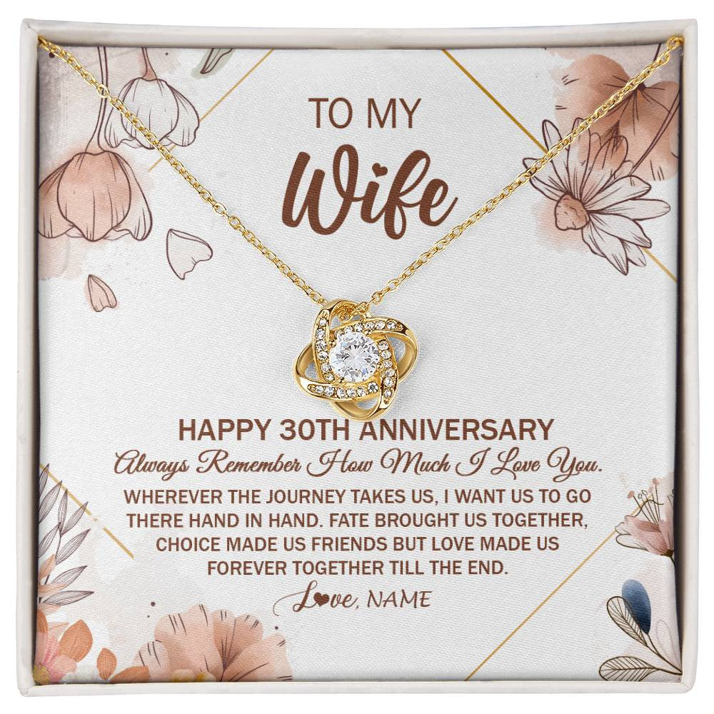 Personalized To My Wife Necklace From Husband 30 Years Anniversary For Her 30th Anniversary 30 Years Wedding Anniversary For Her Customized Gift Box Message Card