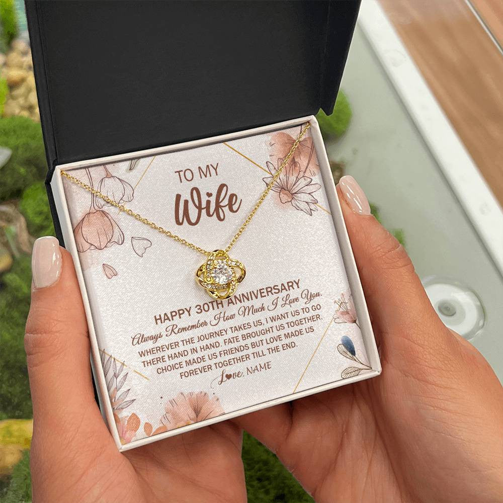 Personalized To My Wife Necklace From Husband 30 Years Anniversary For Her 30th Anniversary 30 Years Wedding Anniversary For Her Customized Gift Box Message Card