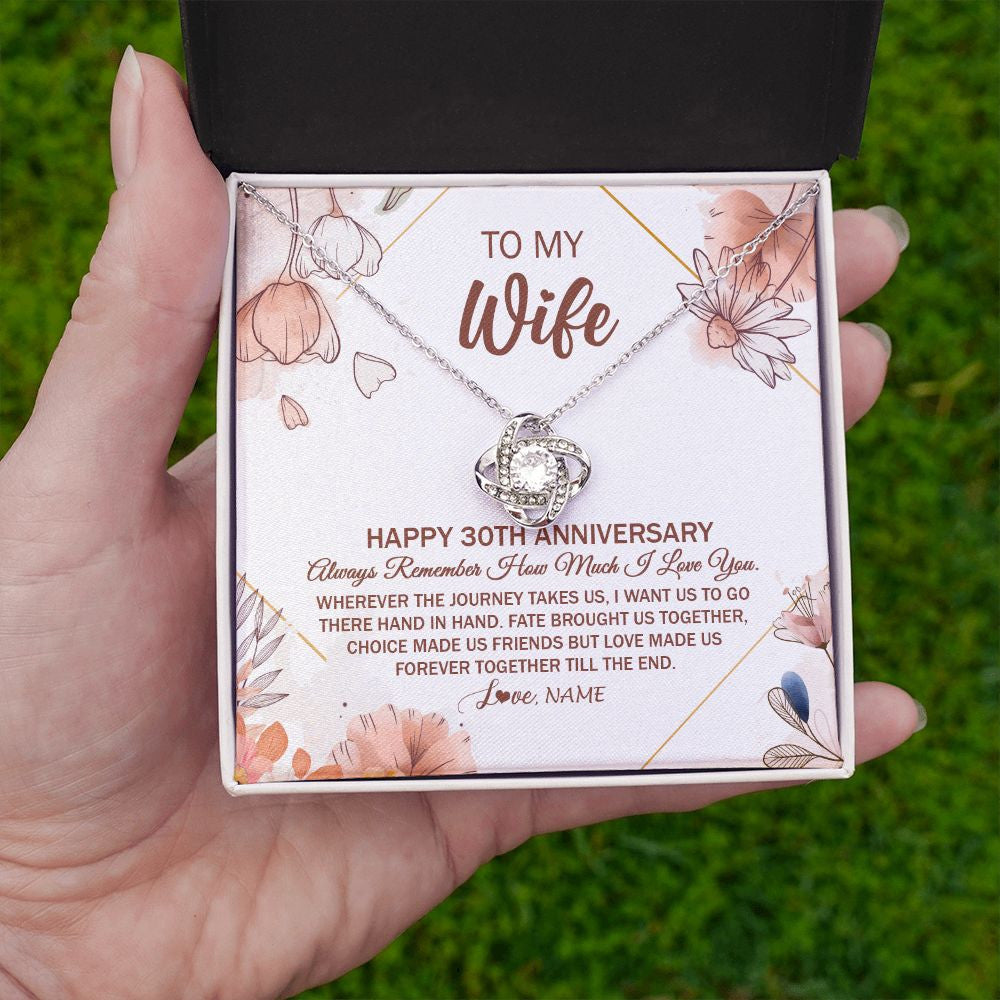 Personalized To My Wife Necklace From Husband 30 Years Anniversary For Her 30th Anniversary 30 Years Wedding Anniversary For Her Customized Gift Box Message Card