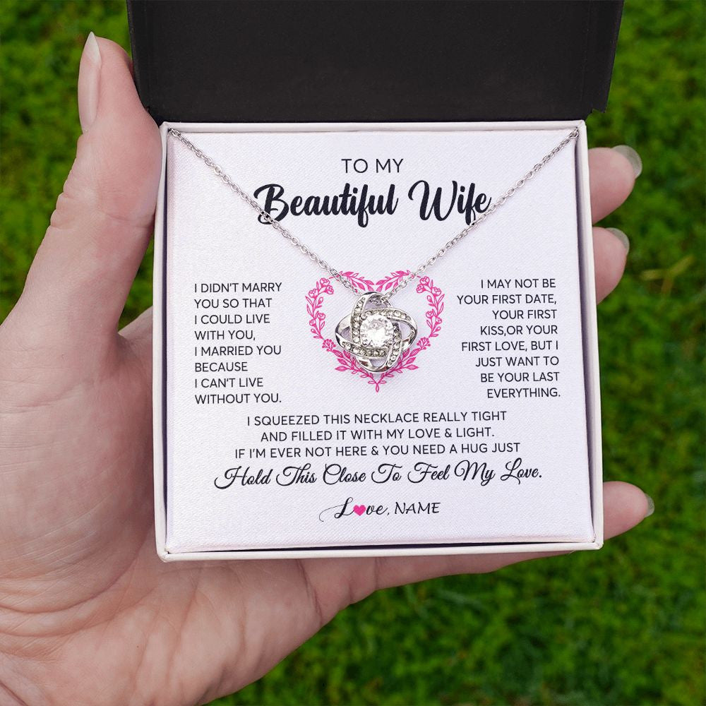 Personalized To My Wife Necklace From Husband Love Heart Soulmate Wife Birthday Anniversary Wedding Valentines For Her Customized Gift Box Message Card