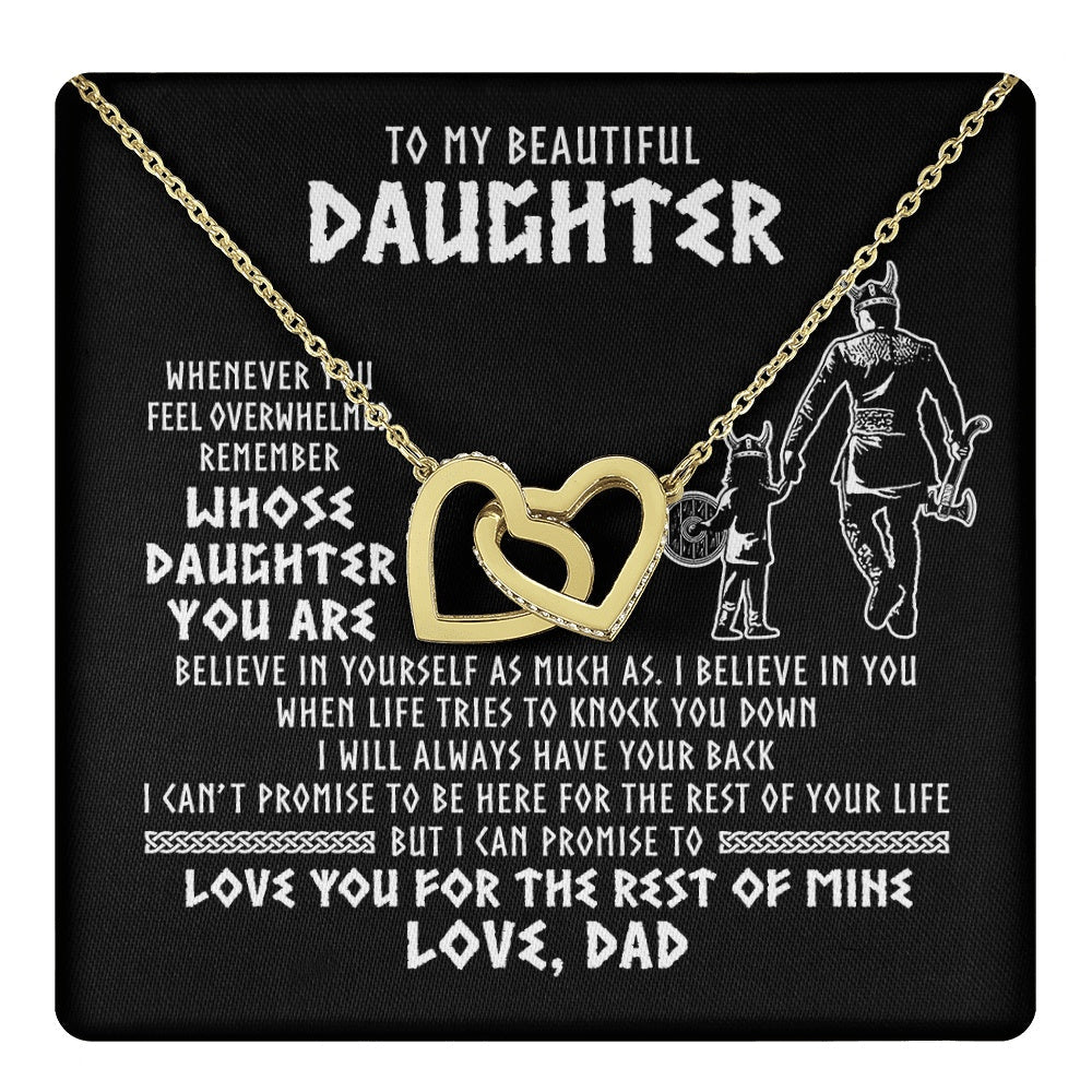 To My Daughter Viking Necklace Whenever You Feel Overwhelmed Daughter Birthday Christmas Jewelry Pendant Gift Box Message Card