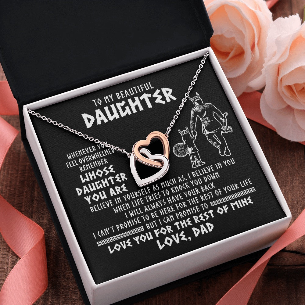 To My Daughter Viking Necklace Whenever You Feel Overwhelmed Daughter Birthday Christmas Jewelry Pendant Gift Box Message Card