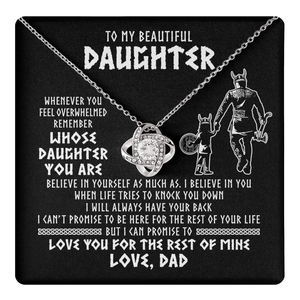 To My Daughter Viking Necklace Whenever You Feel Overwhelmed Daughter Birthday Christmas Jewelry Pendant Gift Box Message Card