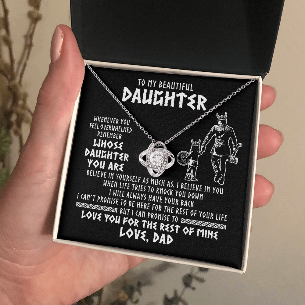 To My Daughter Viking Necklace Whenever You Feel Overwhelmed Daughter Birthday Christmas Jewelry Pendant Gift Box Message Card