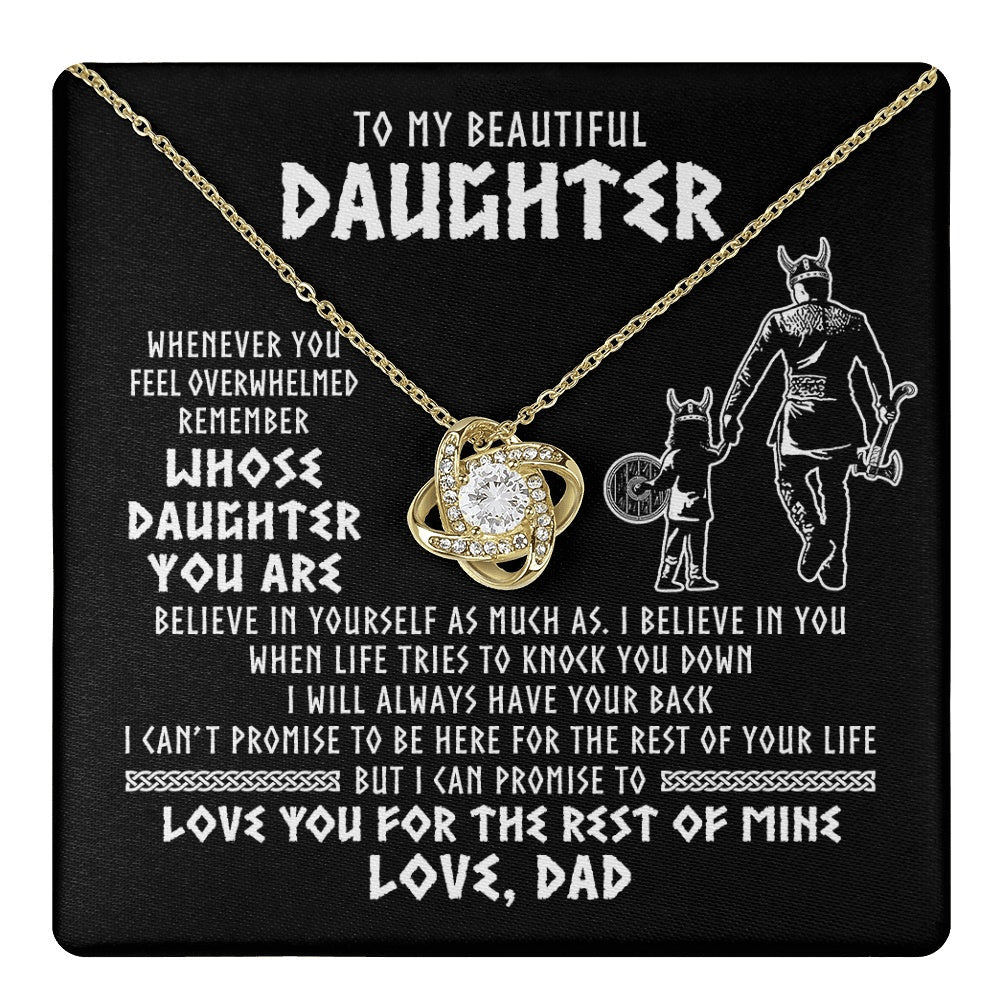 To My Daughter Viking Necklace Whenever You Feel Overwhelmed Daughter Birthday Christmas Jewelry Pendant Gift Box Message Card