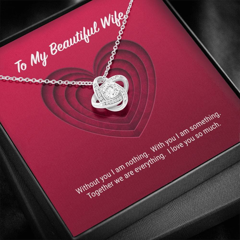 To My Beautiful Wife Love Knot Necklace - KDadorn