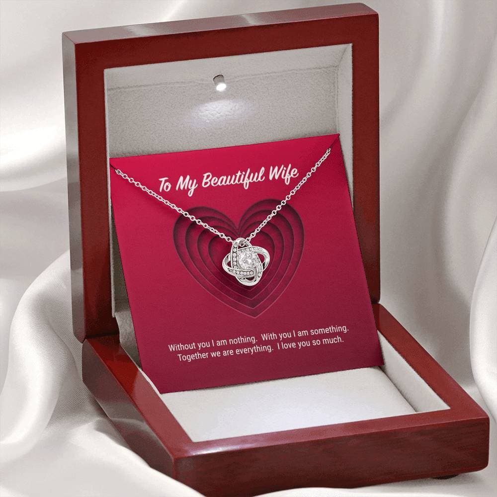 To My Beautiful Wife Love Knot Necklace - KDadorn