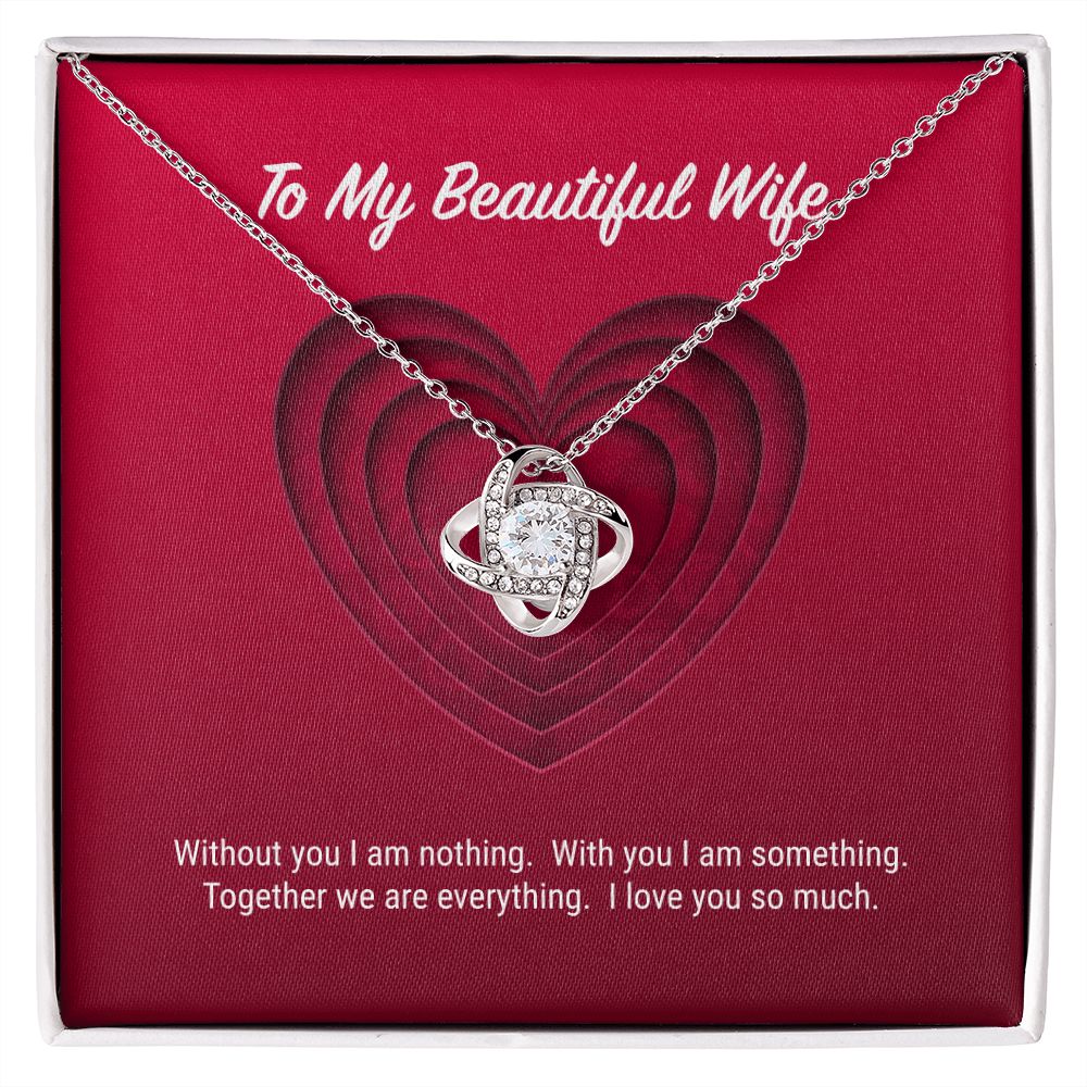 To My Beautiful Wife Love Knot Necklace - KDadorn