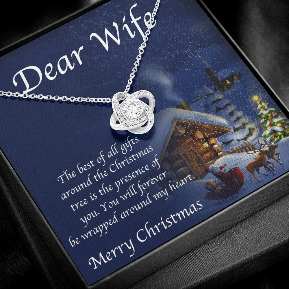 Dear Wife Merry Christmas Love Knot Necklace - KDadorn