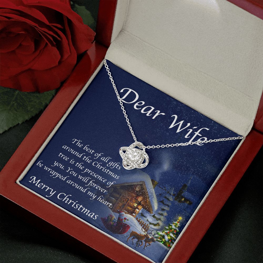 Dear Wife Merry Christmas Love Knot Necklace - KDadorn