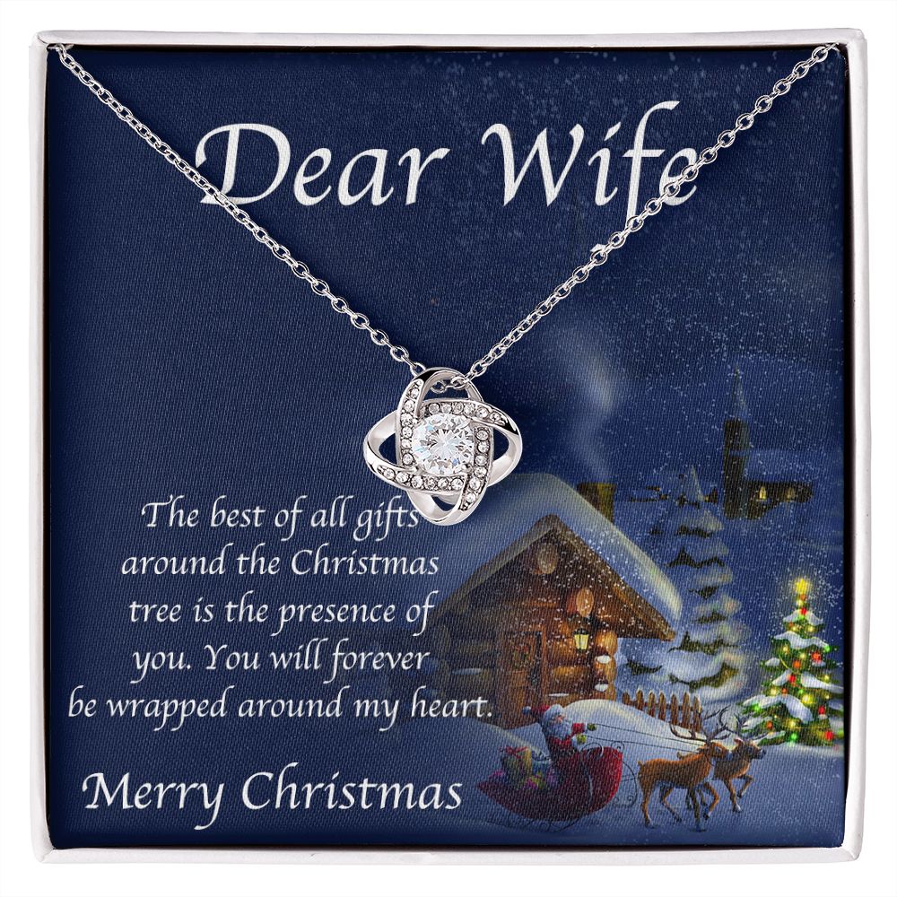 Dear Wife Merry Christmas Love Knot Necklace - KDadorn