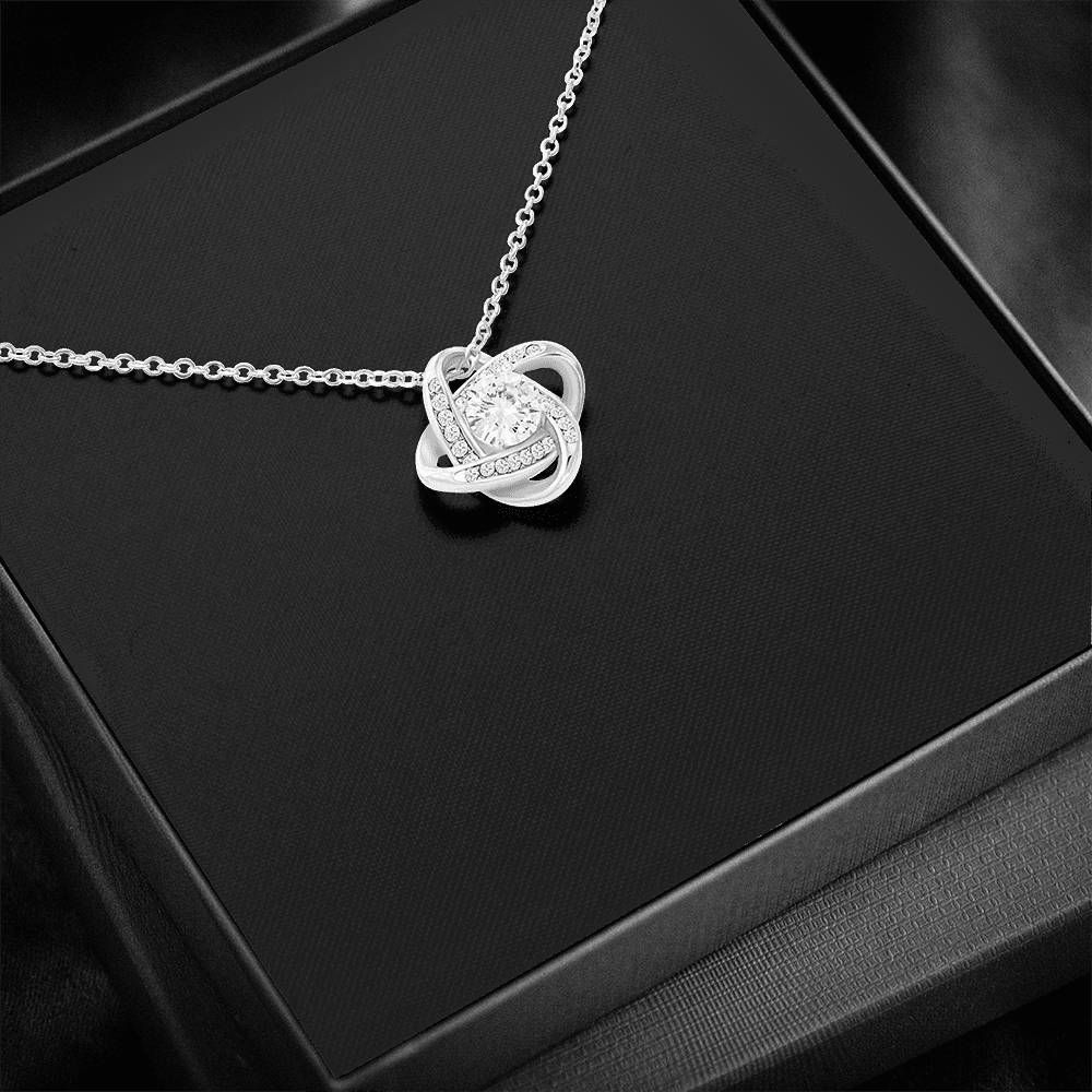 Love Knot Necklace with Blank Background - KDadorn