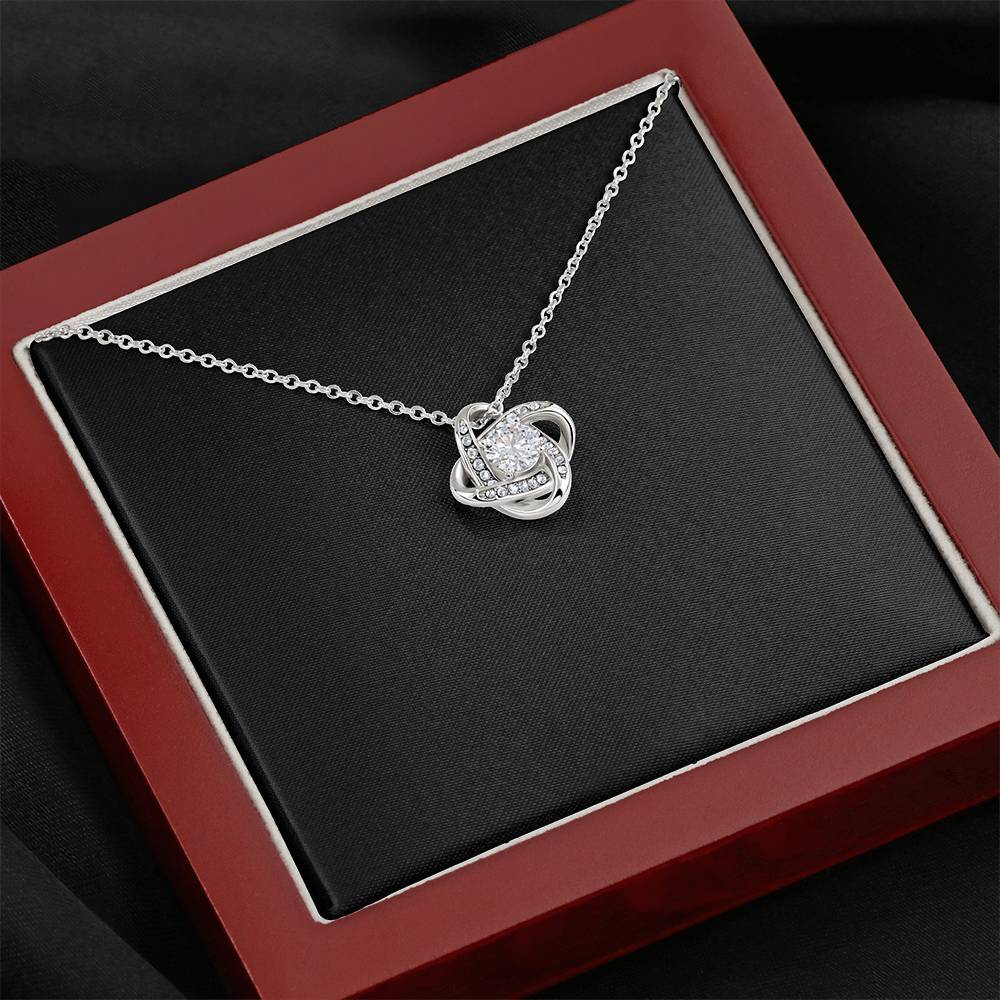 Love Knot Necklace with Blank Background - KDadorn