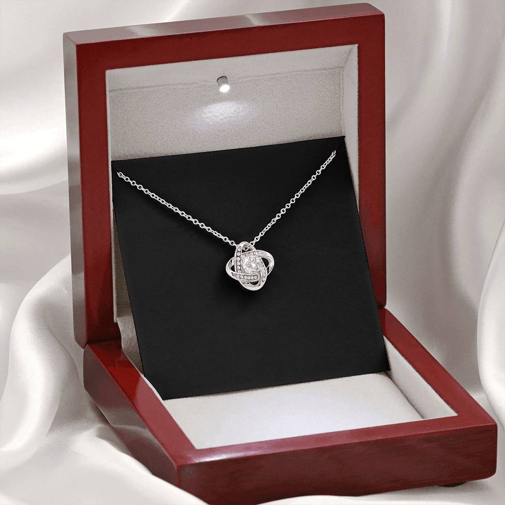 Love Knot Necklace with Blank Background - KDadorn
