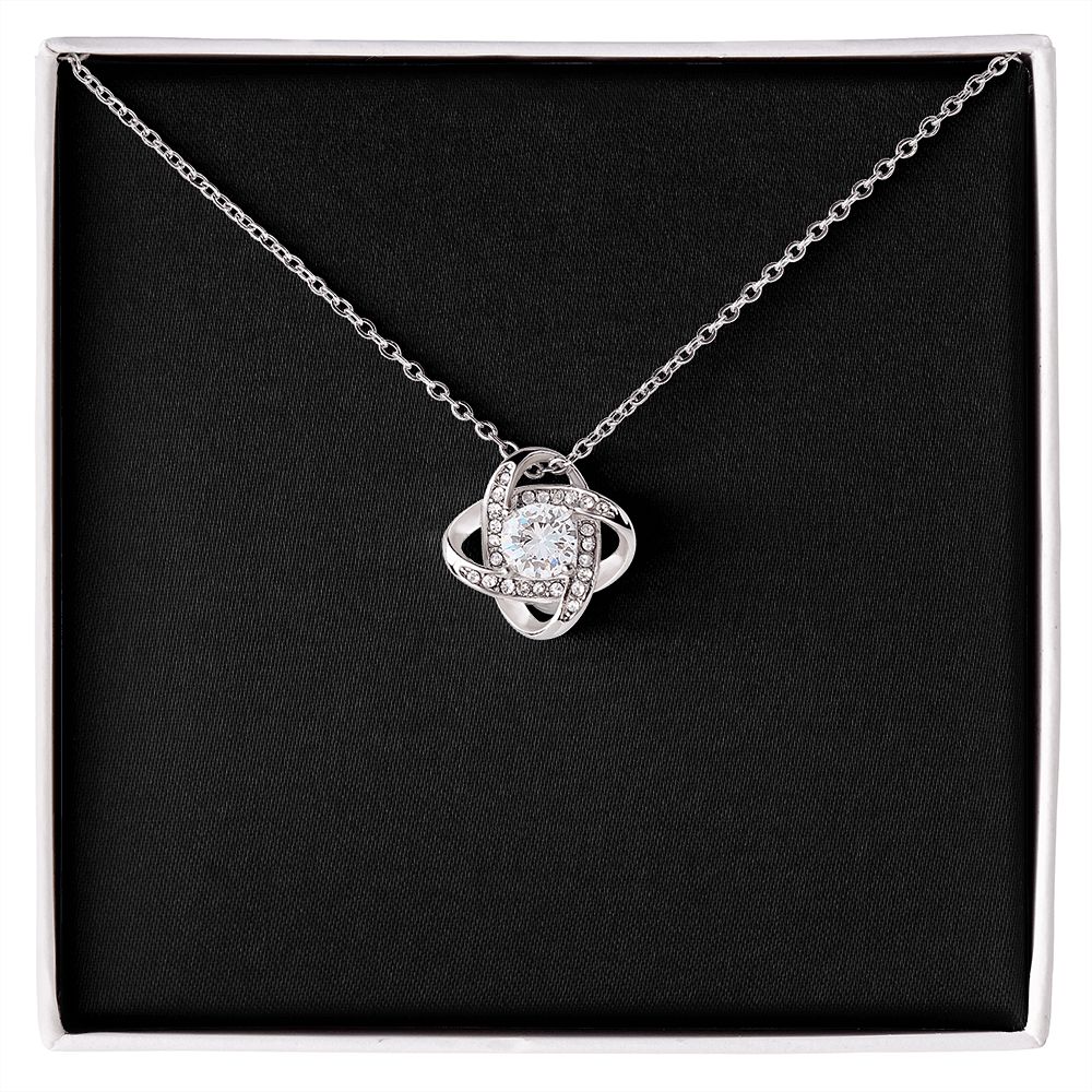 Love Knot Necklace with Blank Background - KDadorn