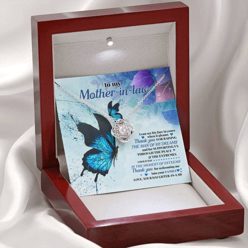 To My Mother-in-Law Highest of Esteems Love Knot Necklace - KDadorn
