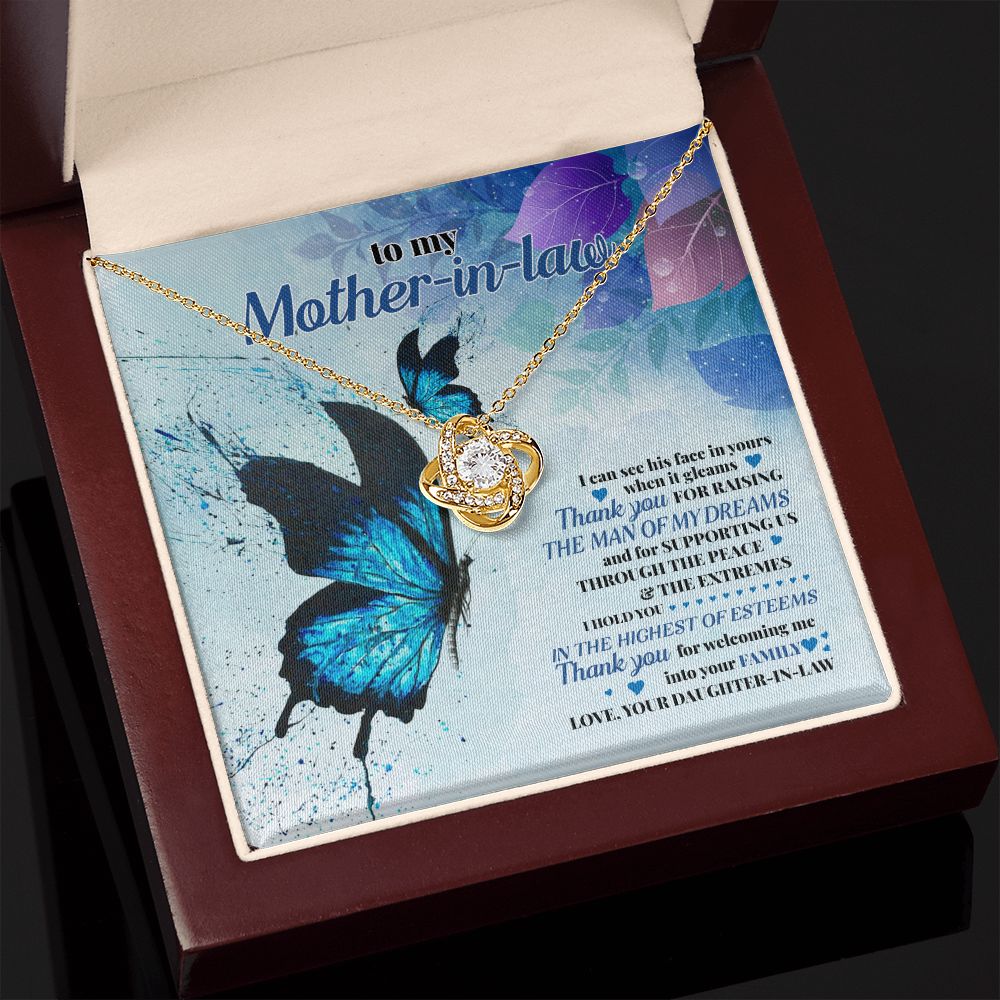 To My Mother-in-Law Highest of Esteems Love Knot Necklace - KDadorn