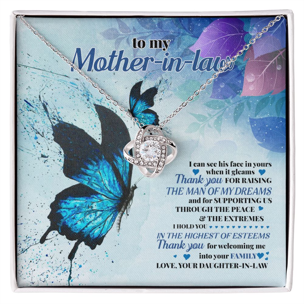 To My Mother-in-Law Highest of Esteems Love Knot Necklace - KDadorn