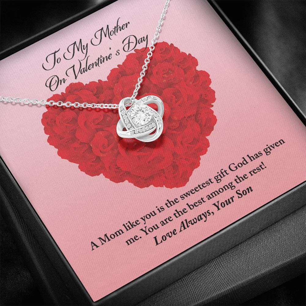 To Mother from Son Valentine's Day Love Knot Necklace - KDadorn