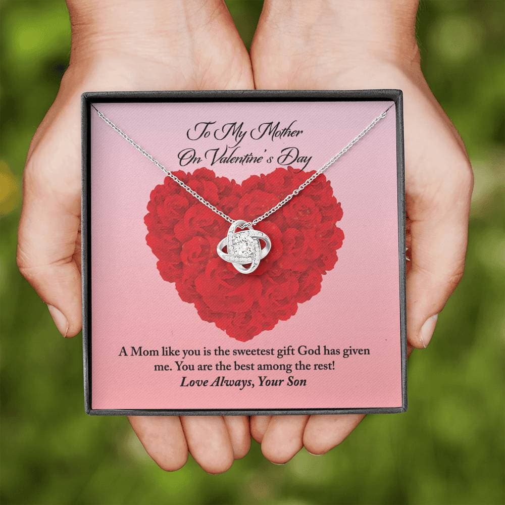To Mother from Son Valentine's Day Love Knot Necklace - KDadorn